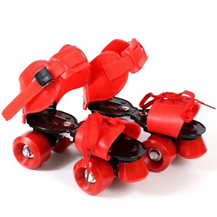 Children's Double Row Four-Wheel Roller and Ice Skates with Iron Blades – Hot Selling Cross-Border Gift