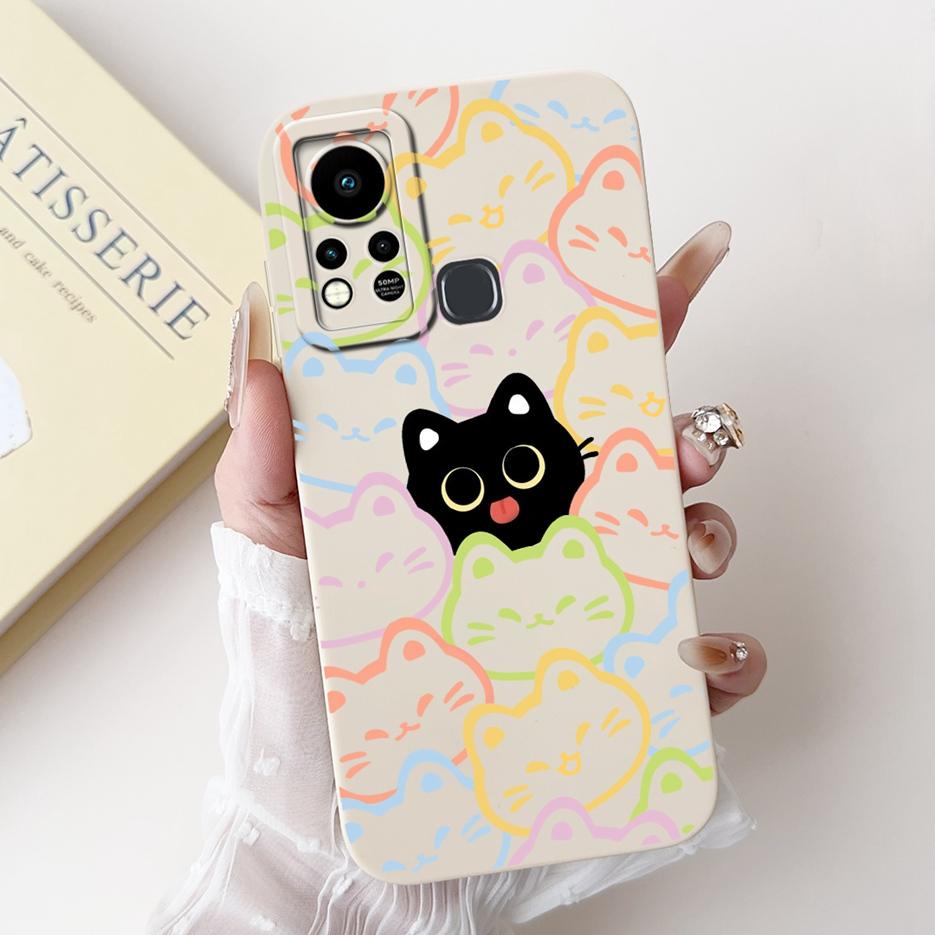 For Infinix Hot 11S Case X6812 X6812B Cute Panda Cartoon Cover Shockproof Phone Cases For Infinix Hot 11S NFC Hot11s Soft Fundas