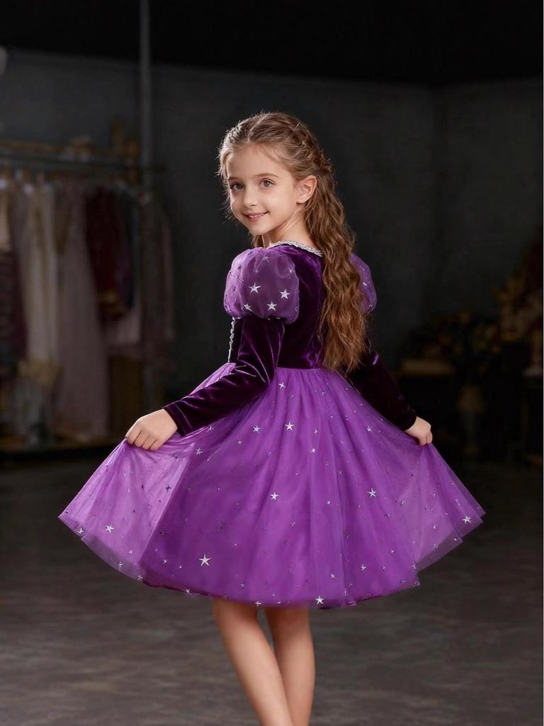 Cross-border Halloween Tulle Skirt Evening Dress for Baby Girls and Children