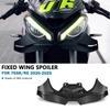 Para Street Triple 765RS 765 R RS 2024 2020-2025 Spoiler Dianteiro de Motocicleta Asa de Downforce Winglet Asa Aerodinâmica Spoiler Dianteiro