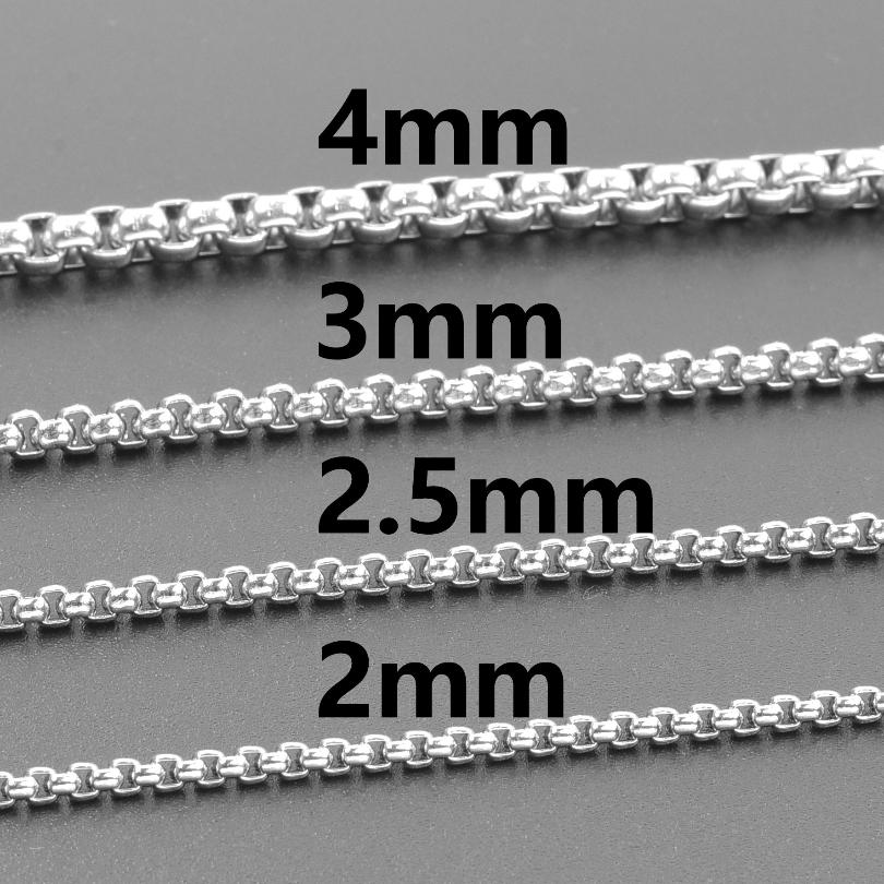 Width 2/2.5/3/4mm Silver Color Stainless Steel Box Chain Necklaces For Women Men Accessories 45/50/60/70/90cm Necklaces Jewelry