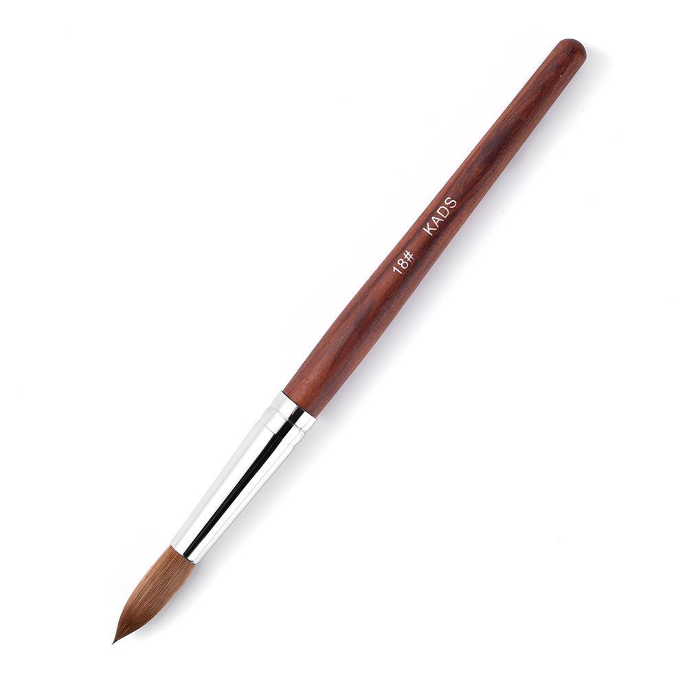 

KADS 18 # Акриловая кисть для ногтей Колинская ручка из соболя Красное дерево Акриловая кисть для дизайна ногтей Кисть для инструмента для ногтей Ручка Кисть для рисования