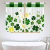 2PCS Digital Printed Sheer Curtain, Four Leaf Clover Lucky Print, St Patricks Day Good Luck for Living Room Bedroom Home Decor
