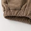 DAVE&BELLA Girls' Winter Corduroy Cotton-Padded Cuffed Pants