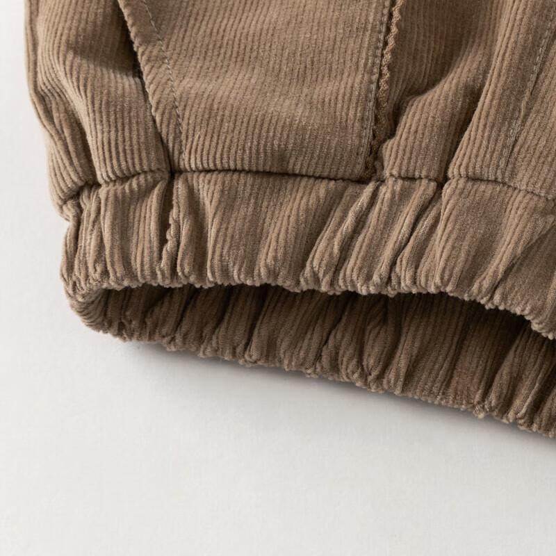 DAVE&BELLA Girls' Winter Corduroy Cotton-Padded Cuffed Pants
