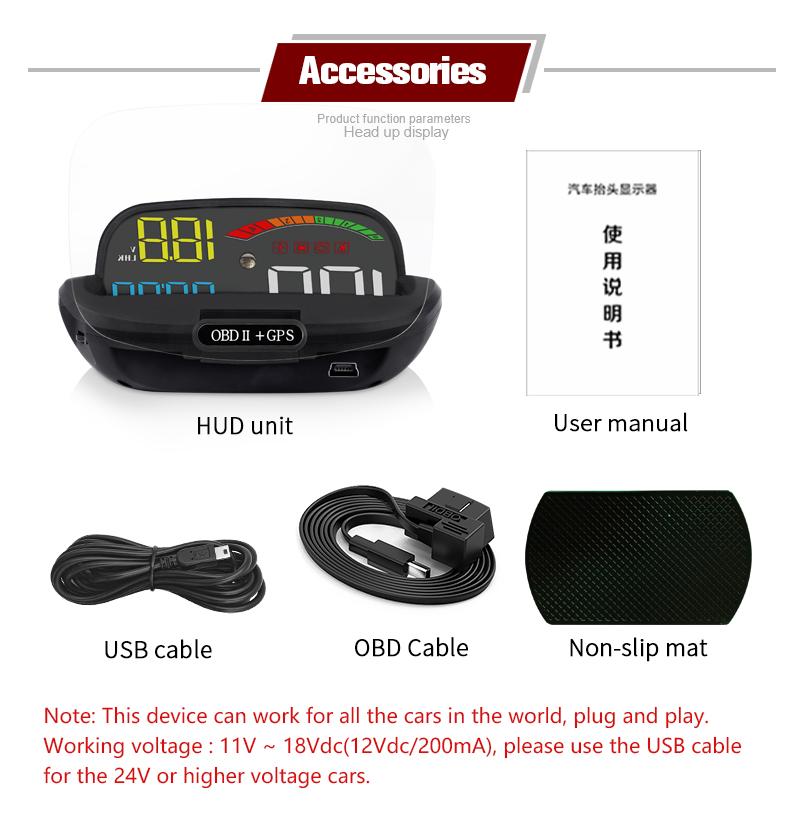 

ZQKJ C800 HUD-проектор OBD2 GPS Двойная система Проекционный дисплей Скорость автомобиля RPM Расход топлива Сигнализация превышения скорости Аксессуар