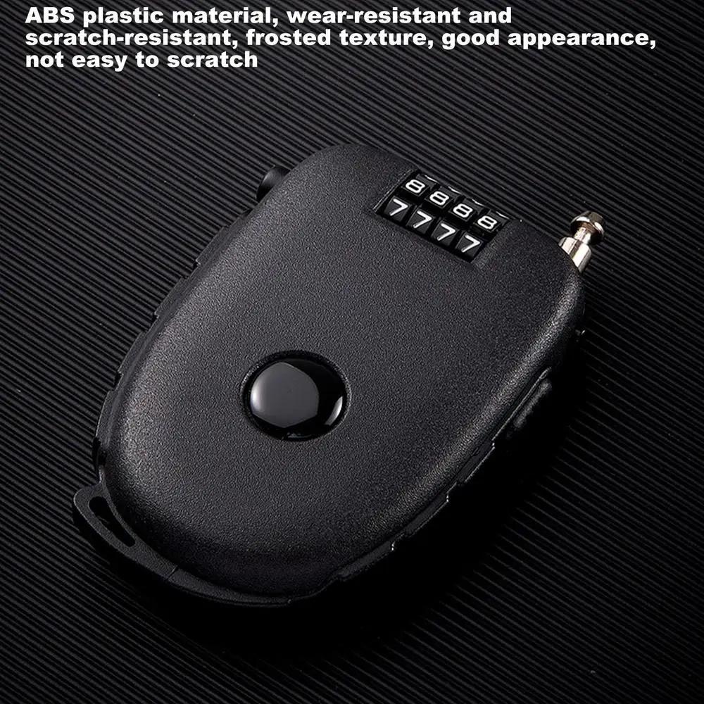 605 Steel Cable Lock 130cm Retractable 4-Digit Combination Lock Portable for Stroller Variable Speed Bike