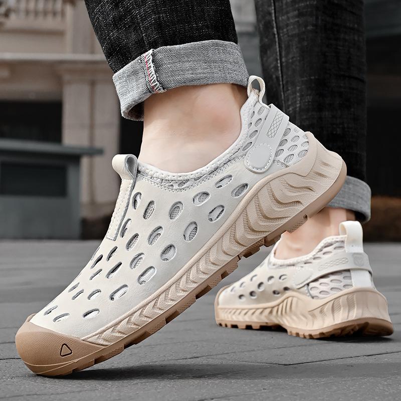 Deodorant Hole Shoes Summer New Breathable Non-slip Outdoor Hiking Shoes Beach Shoes Travel Outer Mesh Hiking Shoes
