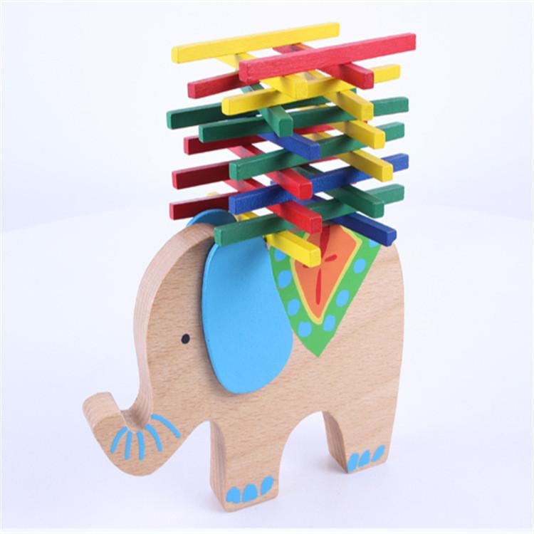 Wooden Childrens Balance Beam Toy With Colorful Blocks For Early Education Development