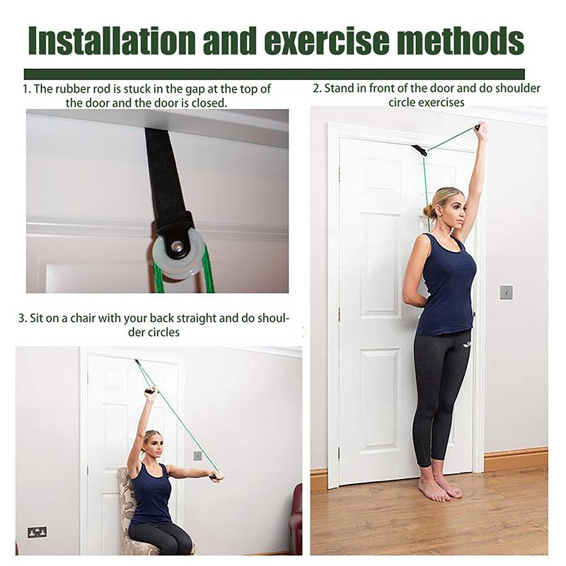Schmerzlinderung Oberarm Schultergelenk Rehabilitation Türschlüssel Übungstrainer Heimtraining Verwendung Hängende Seilzug Halterung Kit