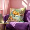 Cute Anime GGarfields Cat New Square DoubleSided printed Pillow Case Bedroom Bedside Pillow Sofa Cushion Cover