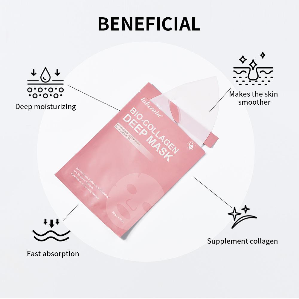 Set Maschere Viso Idratanti al Bio-Collagene 4 Pezzi Maschera Idrogel Idratante Profonda Maschera da Notte Affinante per i Pori Cura della Pelle