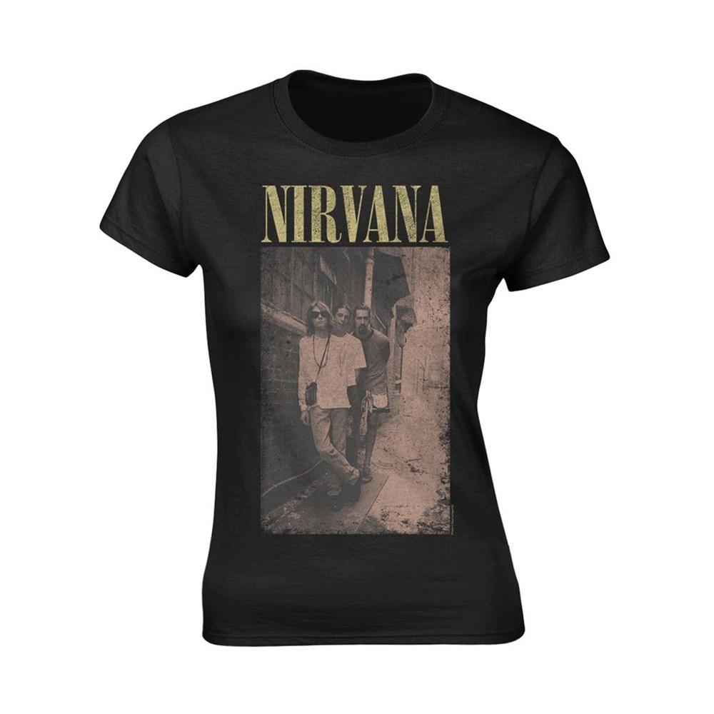 

26 Ladies Nirvana Kurt Cobain Alleyway Official Women T-Shirt Women- Unisex T-Shirt M