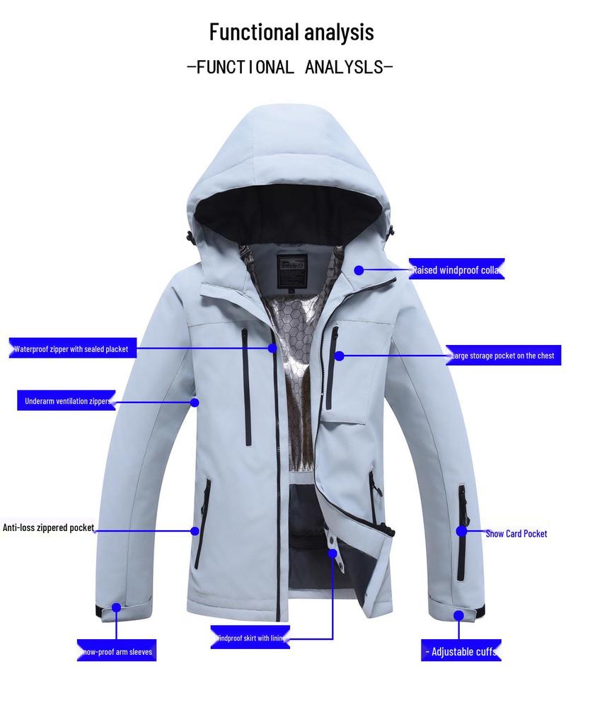 Unisex Waterproof & Windproof Ski Suit Set for Winter Sports
