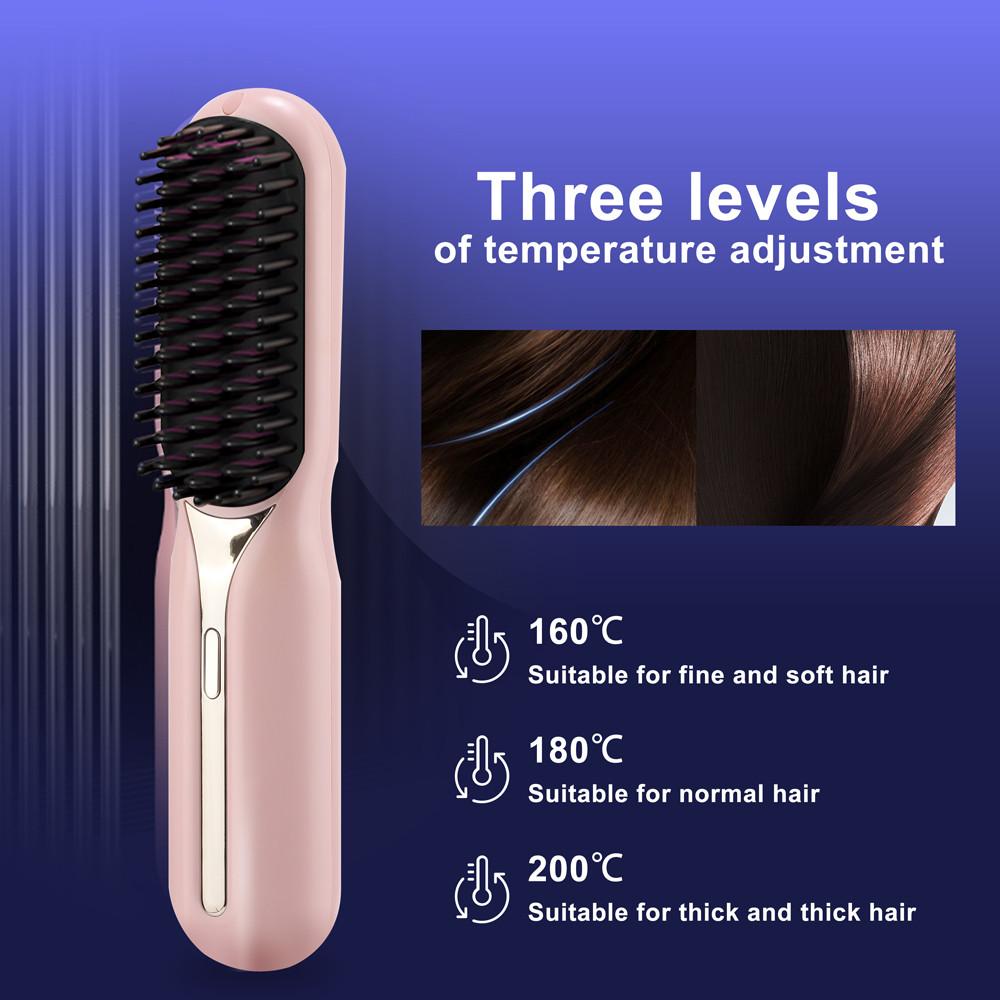 Hair Salon Wireless Professional Quick Heated Electric Comb Personal Care Multifunctional Hairstyle Brush Hair Straightener