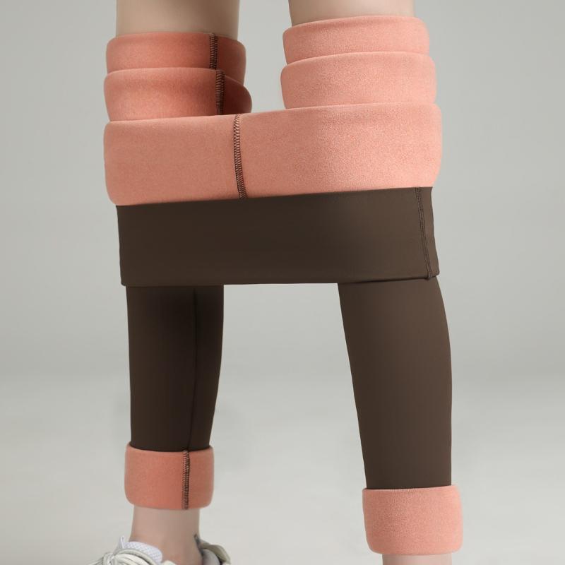 Shark Skin Pants Fleece Lined Women Winter Pink Plush Barbie Pants No Sag Outdoor Wear Thick Tight Warm Ankle Leggings