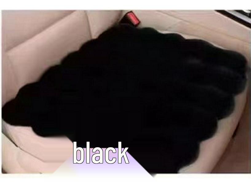 Winter Velvet Car Seat Cushion Set - Thickened Plush, Warm, 3-Piece with Backrest