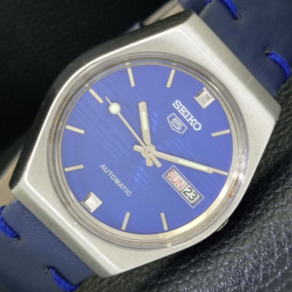 

VINTAGE SEIKO 5 AUTOMATIC JAPAN 6309A MENS BLUE COLOR DIAL WATCH a701273-5 R206a-a701273