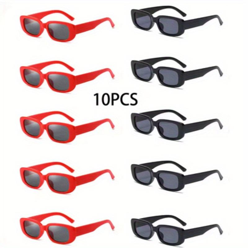 10PCS Fashion Square Sunglasses Suitable Daily Travel Decoration Wedding Matching Fashion Glasses Whole Sun Shading Glasses