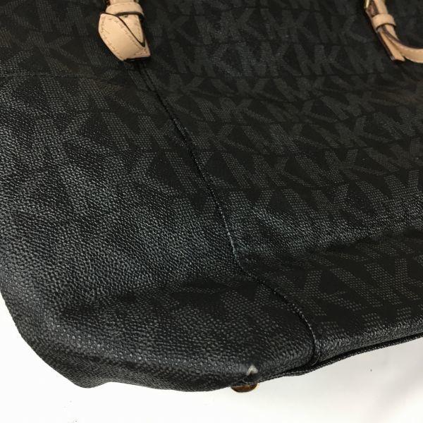 MICHAEL KORS Shoulder Handbag Black Logo Pattern(USED)