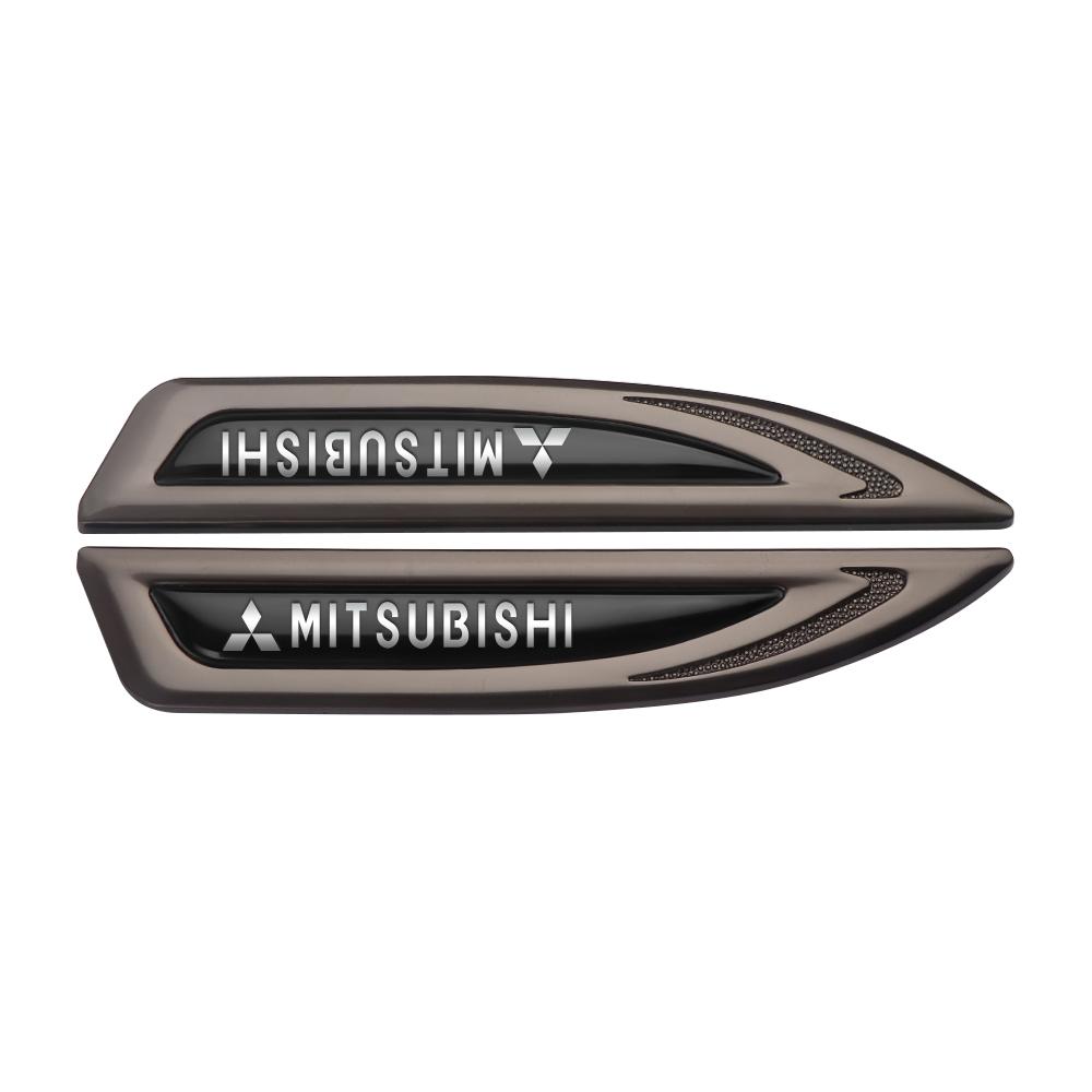 3D Bil Sidokylt Emblemsdekaler Metall Auto Dekoration Märke För Mitsubishi Ralliart ASX Lancer Colt Pajero Fästomvandlare