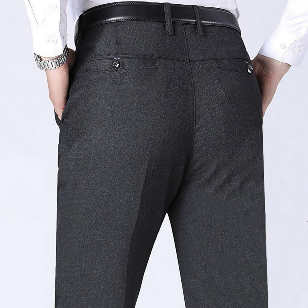 Pantalones Casuales Formales Largo al Tobillo Pantalones de Trabajo Corte 3D Largo Completo Casual Masculino Pierna Recta Ropa de Trabajo