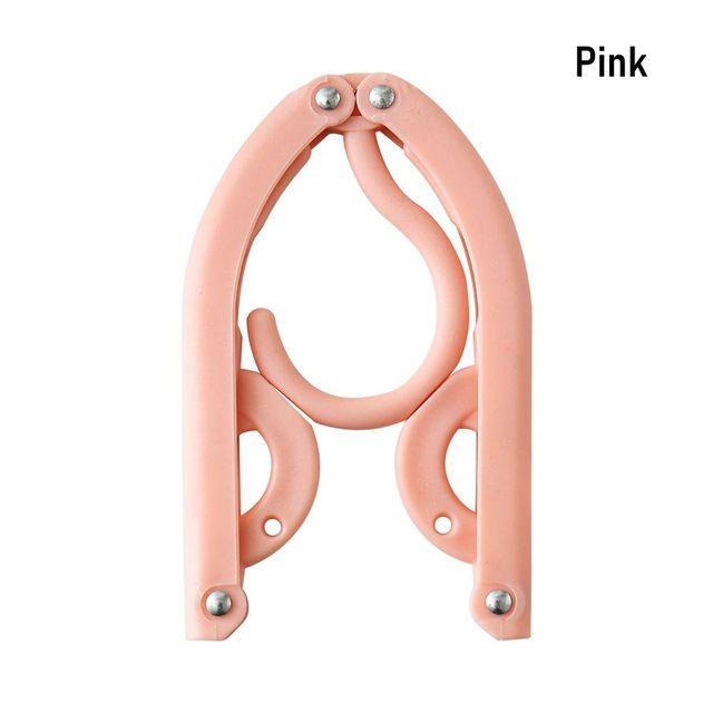 Folding Hangers Portable Outdoor Non-Slip Hanger Portable Travel Cloth Hanger Clothespin Towel Sock Storage Closet Organizer
