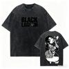 Black Lagoon Washed T Shirt Personality Clothes New Model Anime T-shirt Year Round Clothing Plus Size Unisex Streetwear Soft Tee