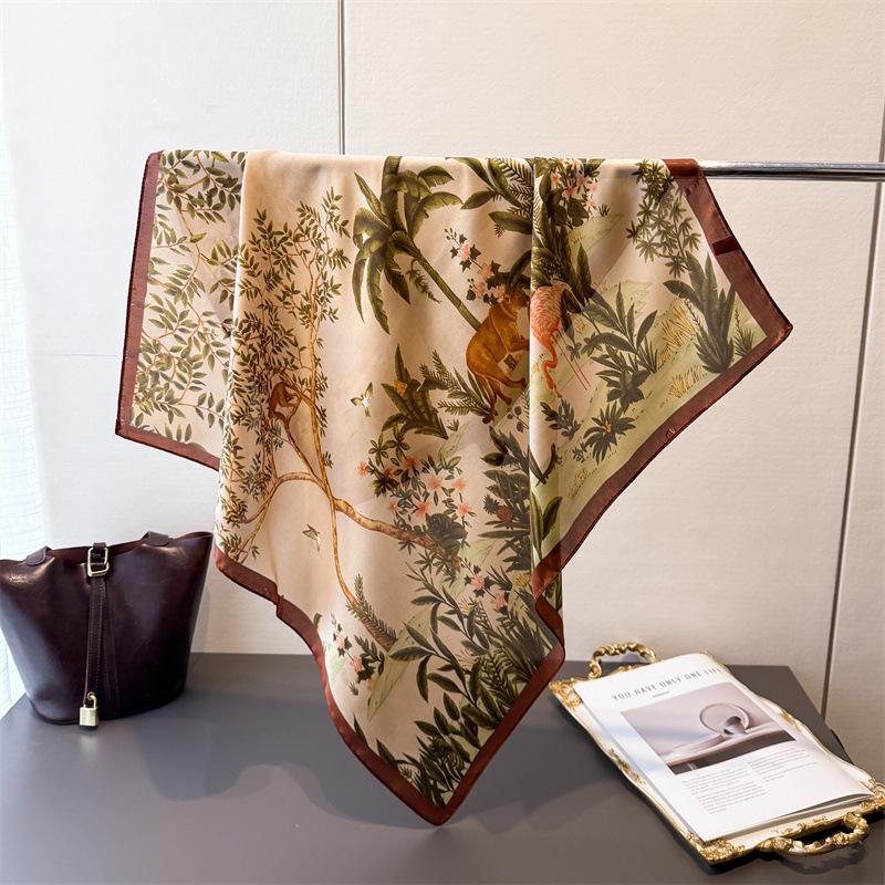 Luxury New Printed Scarves Women's Silk Scarf Spring and Summer Floral Decorations Small Neckties Hairbands Bags Wholesale