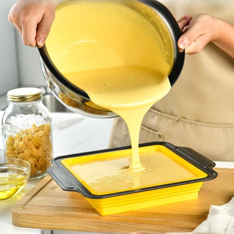 Nepřilnavé pekáče, Silikonová sada na pečení s designem Press to Release, Kuchyňské chňapky, Špachtle a Štětec Flexibilní, Bez BPA, Vhodné do myčky a do trouby