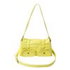 IELGY Ladies Diagonal Bag Bow One-Shoulder Underarm Pleated Simple