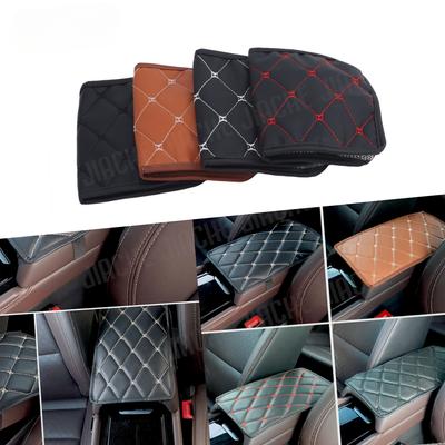 Auto Universal Armlehne Box PU Leder Abriebfeste Armlehne Abdeckung Matte Staubdicht Kissen Autos Innen Zubehör