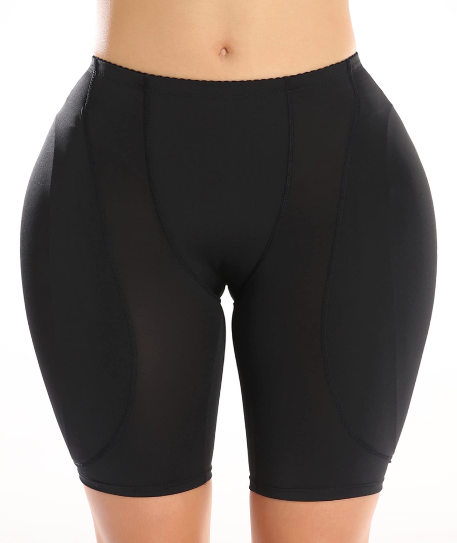 

Корректирующее белье с подкладкой на бедрах для женщин Корректирующее белье для увеличения ягодиц Искусственные накладки на бедра Подушечки для бедер для трансвеститов Трусики для подтяжки ягодиц XL чёрный