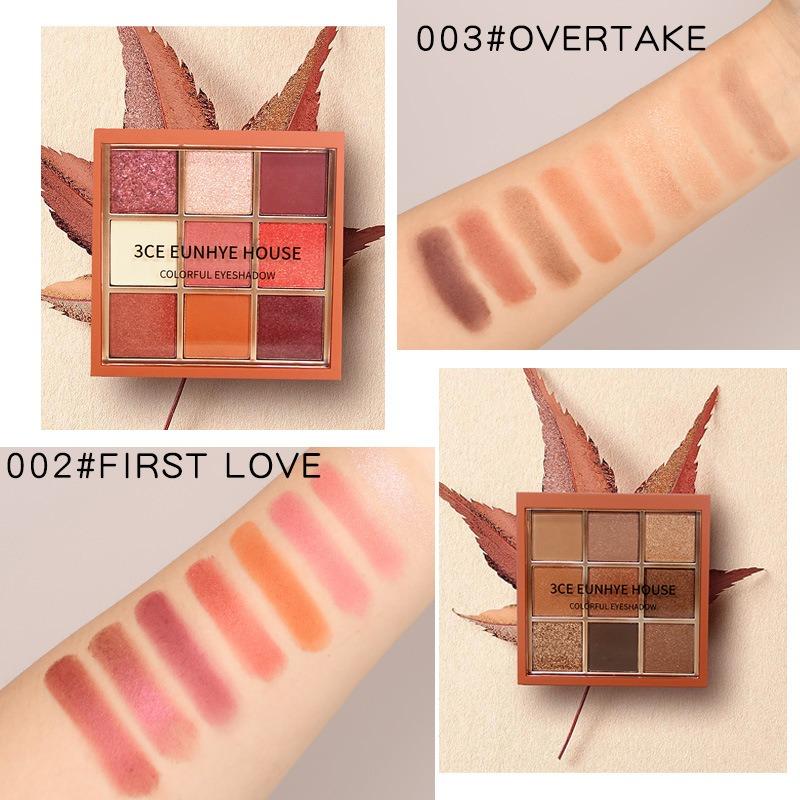 Multicolor Eye Shadow Pearlescent Matte Ground Color High Appearance Level 9 Grid Eye Shadow