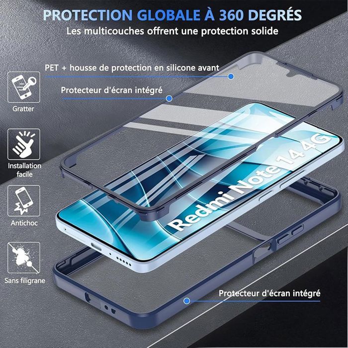 Coque de protection - Xiaomi - 15 - TPU Souple - PC Rigide - Bleu Marine