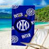 Asciugamano da Spiaggia con Stemma Inter Milan - Morbido, Assorbente in Microfibra, Leggero, Ideale per la Spiaggia, Feste, Viaggi, Campeggio regali per tifosi