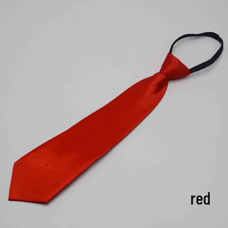 Children's Solid Color 7cm Zipper Tie for School Performance
