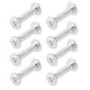 100 Pairs M2 Rivet Set Stainless Steel Flat Round Hex Socket Hd Stud Set for Construction Woodworking