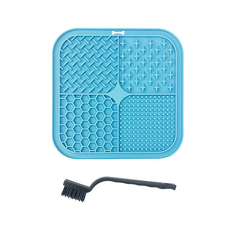 Silicone Pet Slow Feeder Mat with Suction Cup - Non-slip Licking Plate for Dogs and Cats