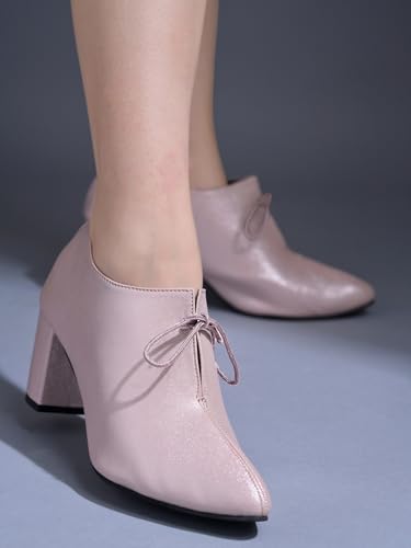 Shoetopia Solid Pointed Toe Peach Pumps For Women & Girls /Eu39 6 UK персиковый