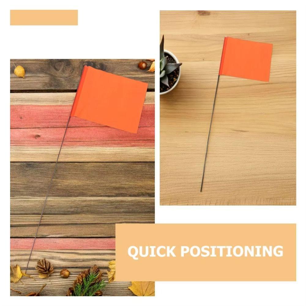 50pcs Reusable Marking Flags Visible Sprinkler Flags PVC Lawn Marking Flags Lawn
