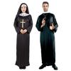 Adult Priest and Nun Role-Playing Clerical Robe Costume