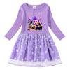Kinder Kpop Demon Slayer Regenbogen Pailletten Prinzessinnenkleid - Kurzarm Sommer & Langarm Frühling/Herbst Optionen