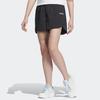 Adidas Originals Trefoil Embroidered Logo Solid Color Shorts With Elastic Waist And Relaxed Fit Women Bottoms Black IK8604