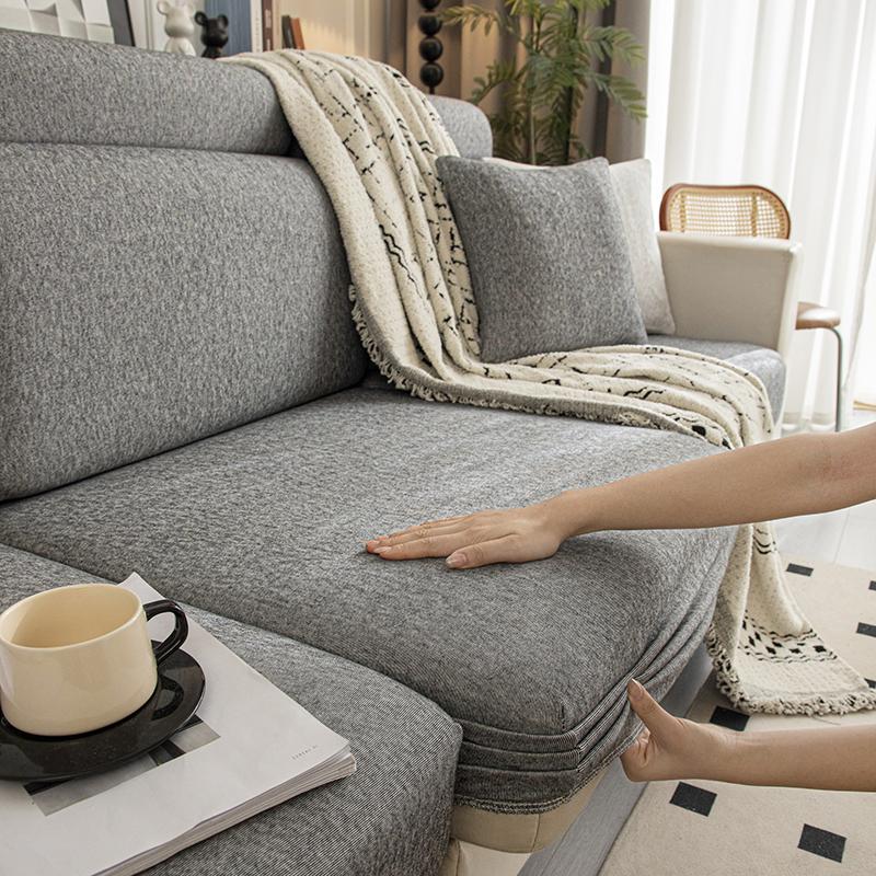 Thicken Jacquard Sofa Seat Cushion Covers,Stretch Sectional Couch Slipcover Furniture Protector For Kids, Pets Machine Washable