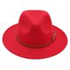Boucle de ceinture simple chapeau haut de forme pour enfants Chapeau en feutre Parent-Enfant Décontracté Chapeau en laine Chapeau Jazz Classique Pour Hommes Et Femmes