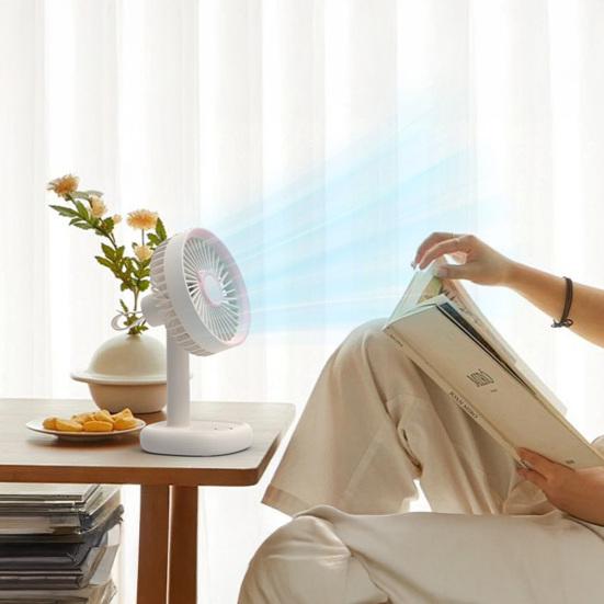 USB Desk Fan with Adjustable Head Portable Mini Table Fan for Student 3 Speeds Quiet 360 Degree Rotating Fan for Home Dorm Office