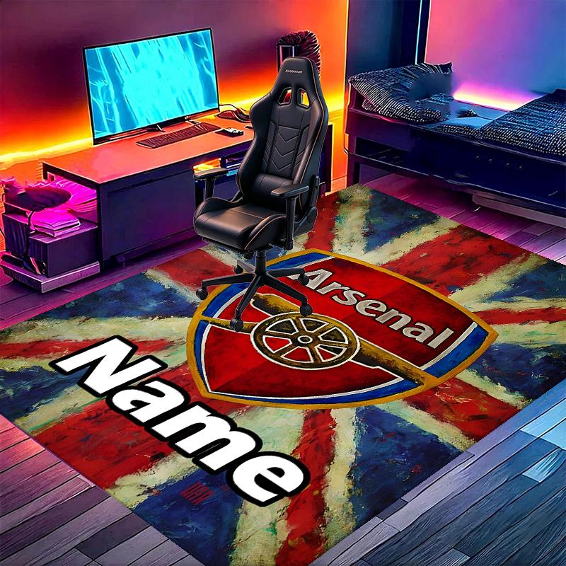 Custom Name Personalized Arsenal F.C Print Carpet, Versatile Home Decor Rug, for Playroom, Apartment, Balcony, Entryway, Hallway Gift