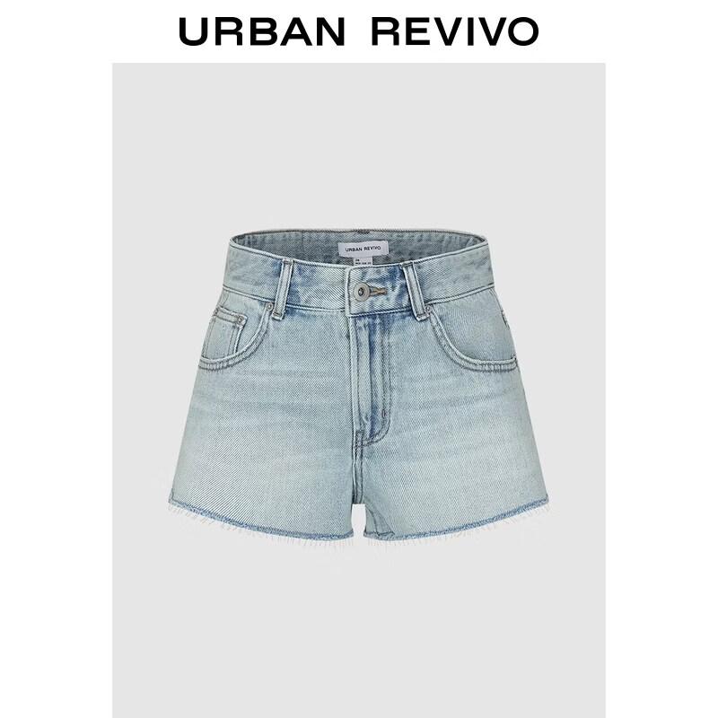 

UR2026 Women s Summer Washed Frayed Denim Shorts 26