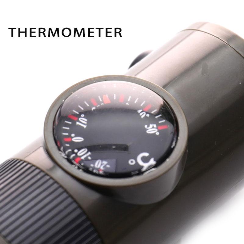7In1 Emergency Survival Whistle Compass Magnifier Flashlight Thermometer Camping